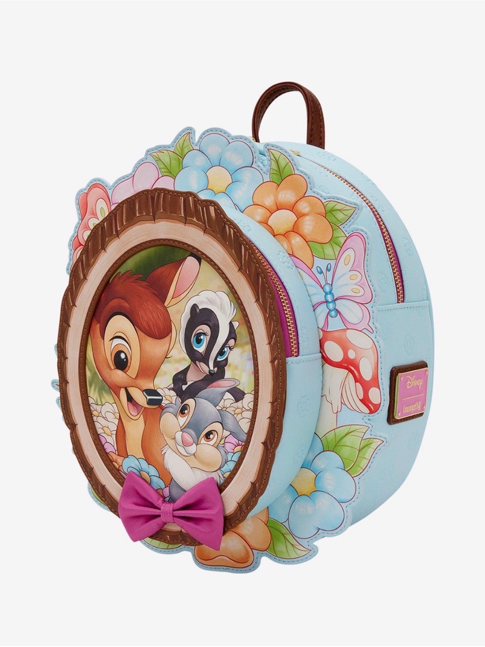 Loungefly Disney Bambi Floral Group Portrait Figural Mini Backpack NWT - Picture 2 of 3